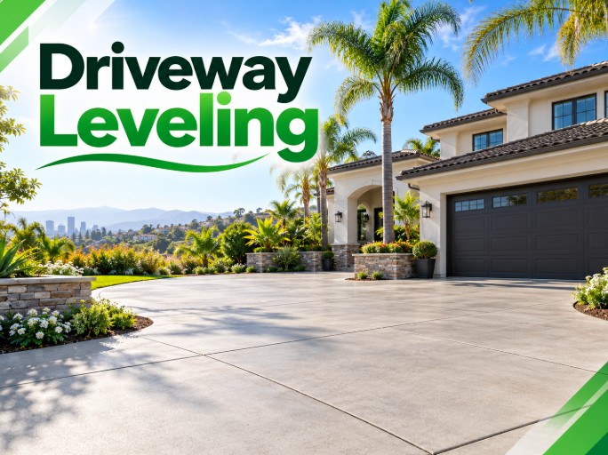 Driveway Leveling project at a Los Angeles property