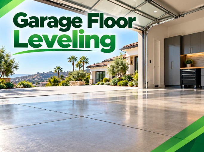 Garage Floor Leveling project at a Los Angeles property