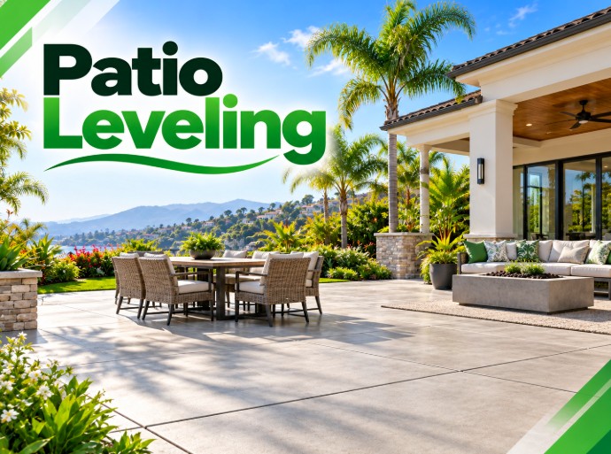 Patio Leveling project at a Los Angeles property