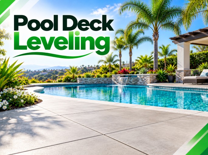 Pool Deck Leveling project at a Los Angeles property