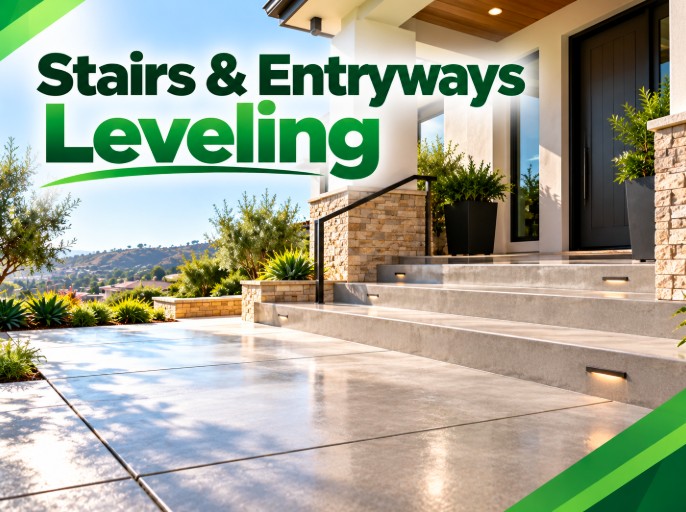 Stairs & Entryways Leveling project at a Los Angeles property
